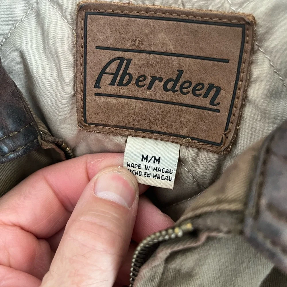 Vintage‎ Aberdeen Canvas Work Jacket Khaki Men’s M (26x25.5)